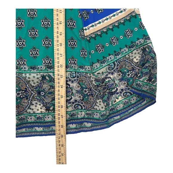 Chico's Women's Green Paisley Blouse Top Chiffon Trim Size 3/XL - Picture 5 of 7